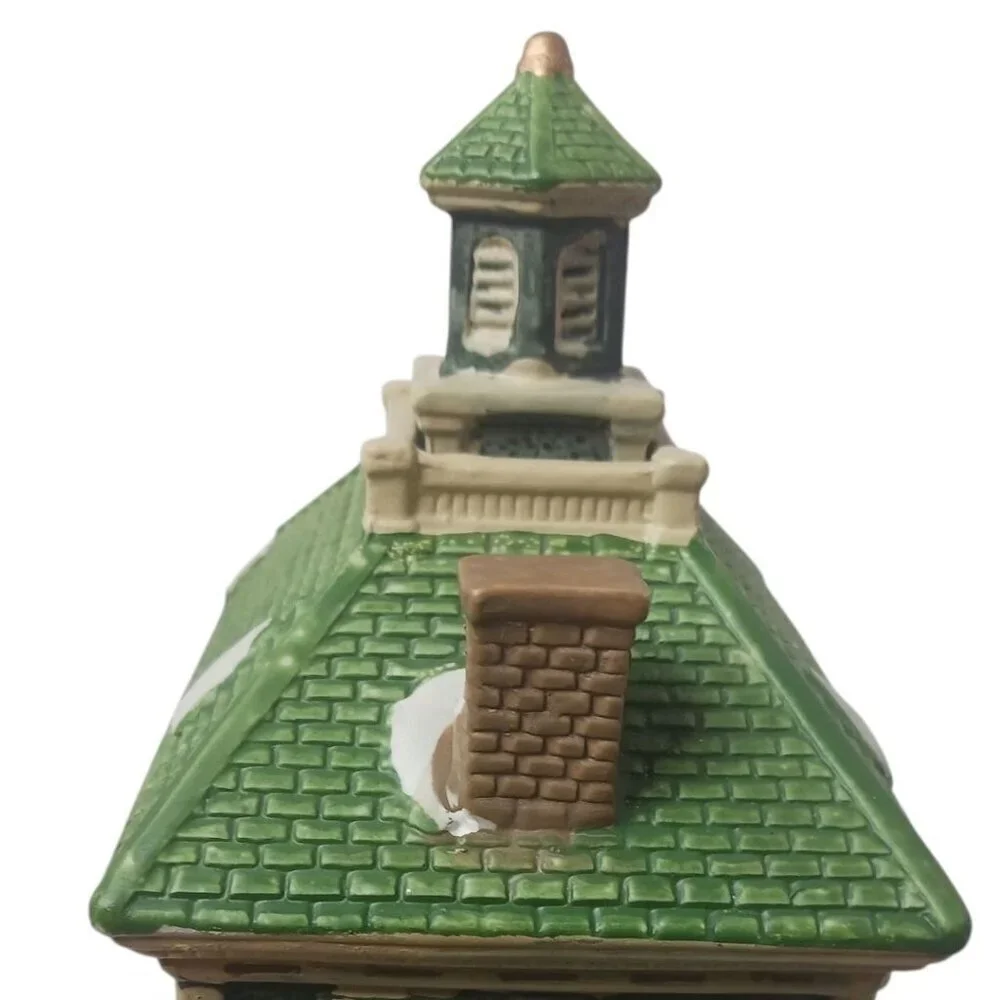 Cherry Hill School Vtg Ceramic Lighted Christmas Village House 